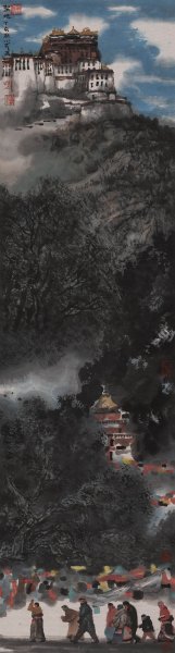 近现代 李小可 圣地 49X181[山水]