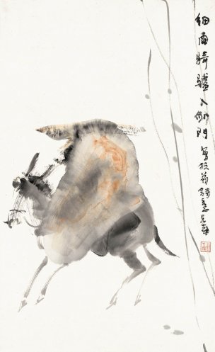 近现代 李世南 陆游诗意图-83.5x51 [人物] 