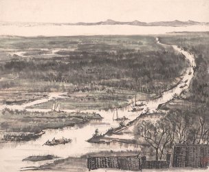 近现代 李可染 山水图2 49x41[山水] 