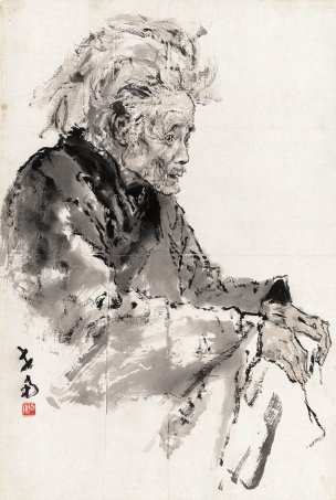 近现代 李世南 终南老道(疯道人)-68x46 [人物]