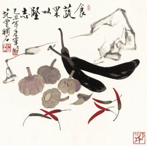 近现代 朱军 ca10007006-册页十二开-05 27x27[花鸟]