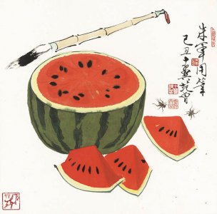 近现代 朱军 ca10007006-册页十二开-08 27x27[花鸟]