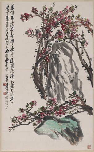 近现代 曹用平 杏花图轴 60×97 [花鸟]
