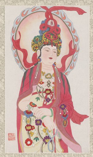 近现代 曹梦芹 观音（圣彩虹原始扫描） 69x47[人