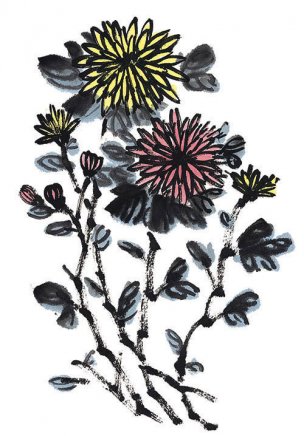 近现代 佚名 花卉图册J173-69-国画百花争艳317[花鸟 