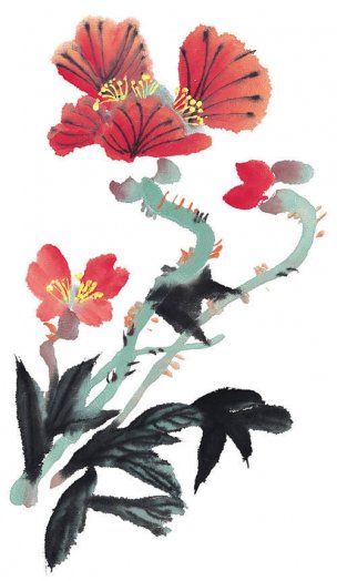 近现代 佚名 花卉图册J173-69-国画百花争艳293[花鸟