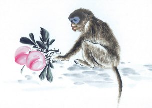 近现代 佚名 生肖动物集J173-77-国画生肖动物55[走