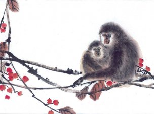 近现代 佚名 生肖动物集J173-77-国画生肖动物49[走