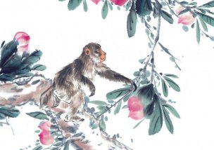 近现代 佚名 生肖动物集J173-77-国画生肖动物54[走