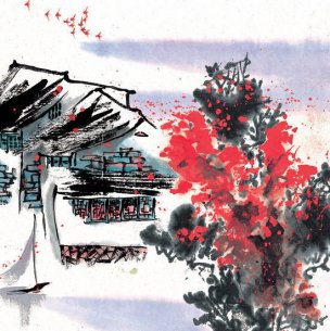 近现代 佚名 江南水乡画册J173-74-国画江南水乡