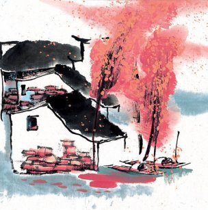 近现代 佚名 江南水乡画册J173-74-国画江南水乡