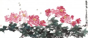 近现代 佚名 牡丹图 159X69[花鸟]