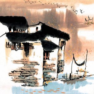 近现代 佚名 江南水乡画册J173-74-国画江南水乡