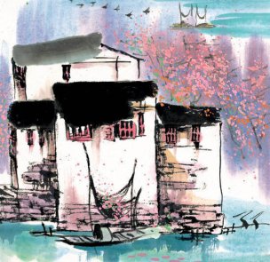 近现代 佚名 江南水乡画册J173-74-国画江南水乡