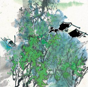 近现代 佚名 江南水乡画册J173-74-国画江南水乡