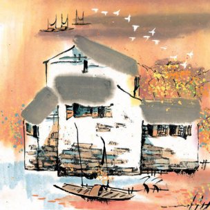 近现代 佚名 江南水乡画册J173-74-国画江南水乡