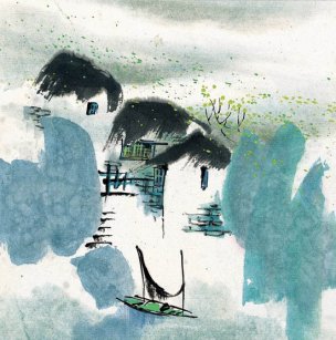 近现代 佚名 江南水乡画册J173-74-国画江南水乡 
