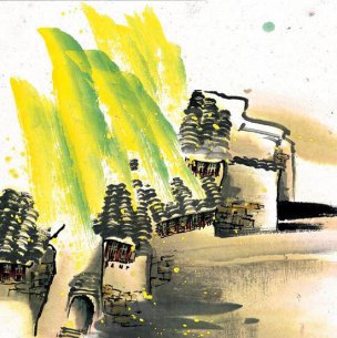 近现代 佚名 江南水乡画册J173-74-国画江南水乡 