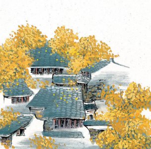 近现代 佚名 江南水乡画册J173-74-国画江南水乡 