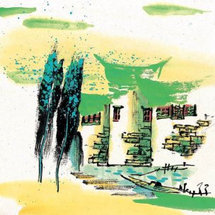 近现代 佚名 江南水乡画册J173-74-国画江南水乡 