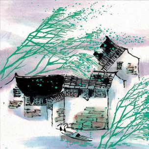 近现代 佚名 江南水乡画册J173-74-国画江南水乡 