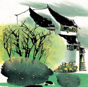 近现代 佚名 江南水乡画册J173-74-国画江南水乡 