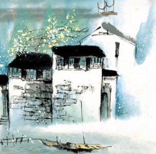近现代 佚名 江南水乡画册J173-74-国画江南水乡 