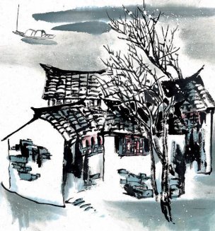 近现代 佚名 江南水乡画册J173-74-国画江南水乡 