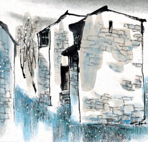近现代 佚名 江南水乡画册J173-74-国画江南水乡 