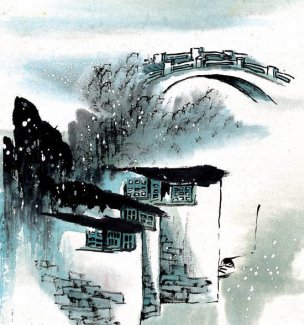 近现代 佚名 江南水乡画册J173-74-国画江南水乡 
