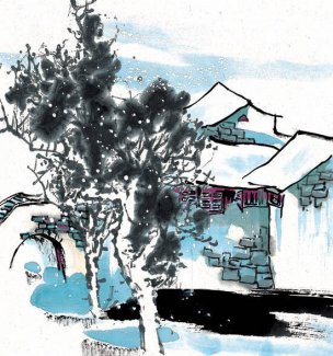 近现代 佚名 江南水乡画册J173-74-国画江南水乡 
