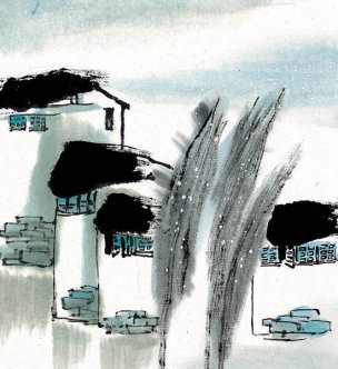近现代 佚名 江南水乡画册J173-74-国画江南水乡 