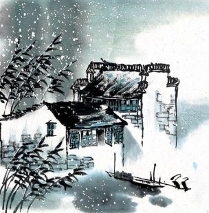 近现代 佚名 江南水乡画册J173-74-国画江南水乡 