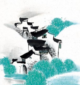 近现代 佚名 江南水乡画册J173-74-国画江南水乡 