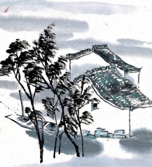 近现代 佚名 江南水乡画册J173-74-国画江南水乡 