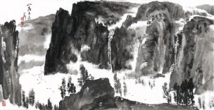 近现代 佚名 水墨山水 137X70[山水] 