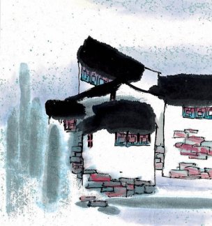 近现代 佚名 江南水乡画册J173-74-国画江南水乡 