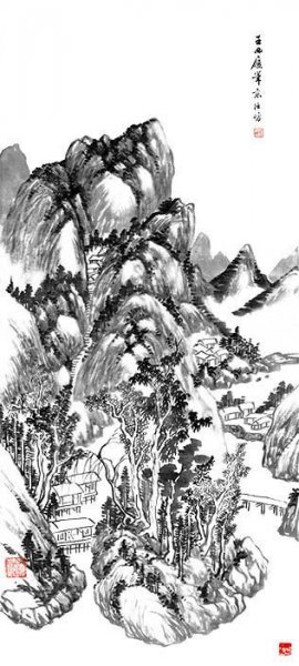 近现代 旺叔明 山水[山水]