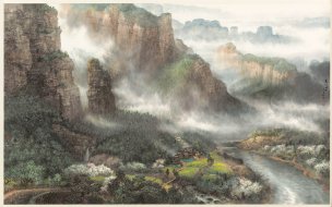 近现代 招务超 春到湘西 152x95[山水]
