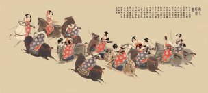 近现代 惠英 马球图[人物]