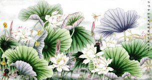 近现代 惠英 荷花[花鸟]