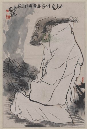 近现代 方增先 画壁图轴 46×69[人物]