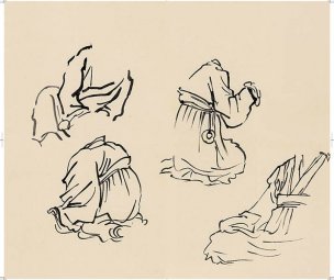 近现代 徐悲鸿 册页之三-ca0709041-47-48 28.7x24[人物