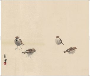 近现代 徐悲鸿 册页之二-ca0709041-17-18 28.7x24[花鸟