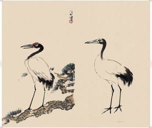 近现代 徐悲鸿 册页之二-ca0709041-31-32 28.7x24[花鸟