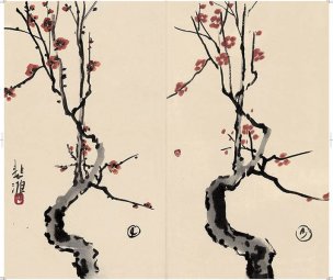 近现代 徐悲鸿 册页之三-ca0709041-13-14 28.7x24[花鸟