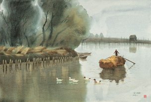 近现代 张克让 水彩 白洋淀-M-2[山水]