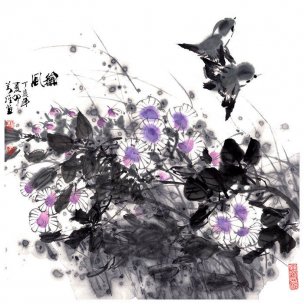 近现代 张万琪 秋风[花鸟]