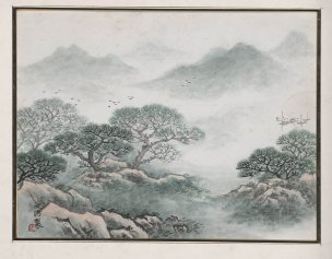 近现代 宋文治 山水镜片 40x30[山水]