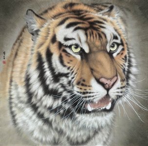 近现代 孟祥顺 虎 69X69[走兽]